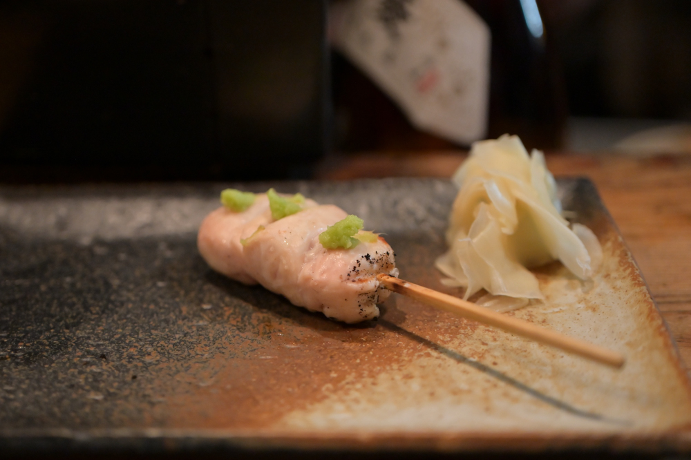 わさびの乗ったササミ