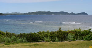 戸口から見た笠利半島（かさりはんとう）